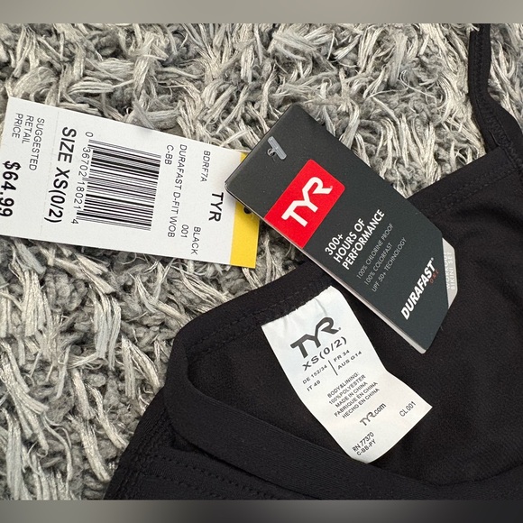 TYR Durafast One Women's Diamondfit Workout Bikini - Black - XS (0/2) - Picture 5 of 8